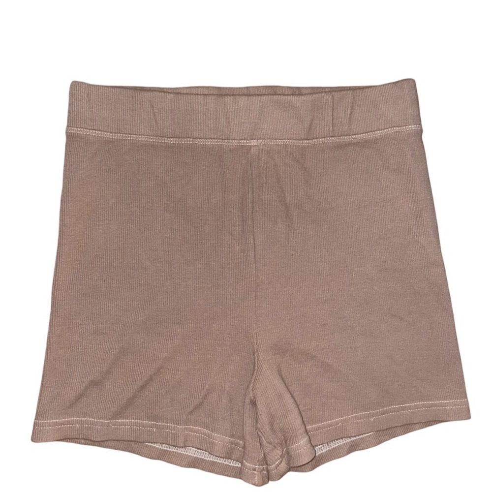 Talentless Ribbed Biker Shorts 3”- Buttercream (Size M)